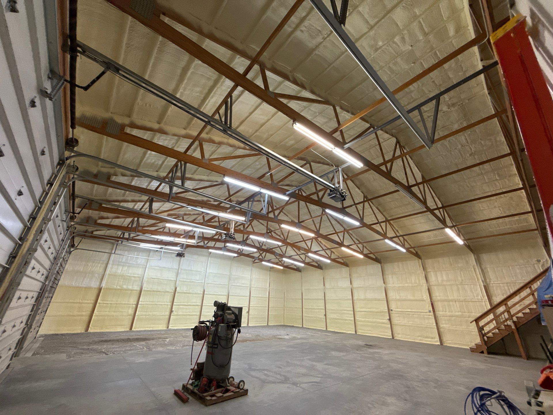 Green Factor metal building spray foam project 1